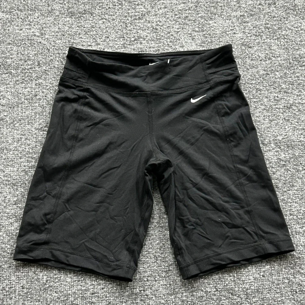 Nike Biker Shorts Womens Size S Black Dri-Fit Athletic Stretch Yoga Performance